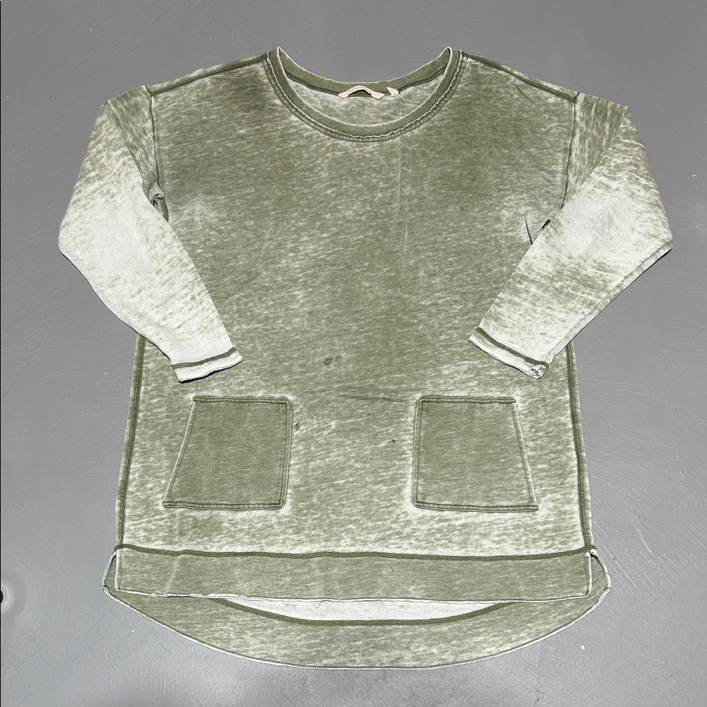 Soft Surroundings Washed Green Thick Long Sleeve Shirt (Women’s Large)